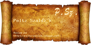 Peltz Szalók névjegykártya
